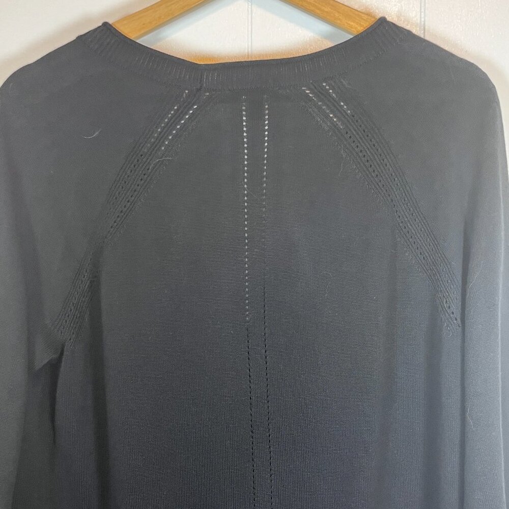 Talbots Women's Size Small Black Cardigan Button Down Cotton Blend - Picture 4 of 9